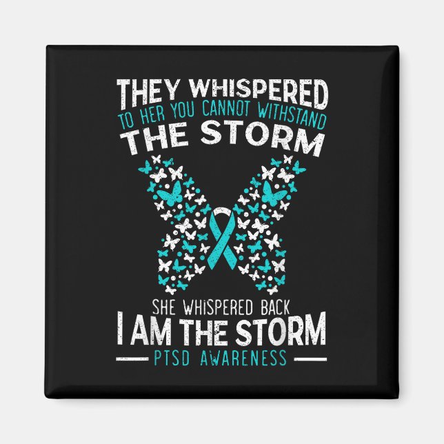 Ptsd Awareness Butterfly Posttraumatic Stress Diso Magnet (Front)