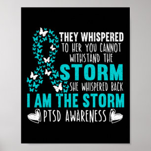 Ptsd Awareness Butterfly Posttraumatic Stress Diso Poster