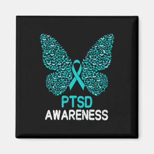 Ptsd Awareness Butterfly Supporters Mental Health Magnet