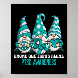 Ptsd Awareness Gifts Uni-adults Black Cartoon Smal Poster