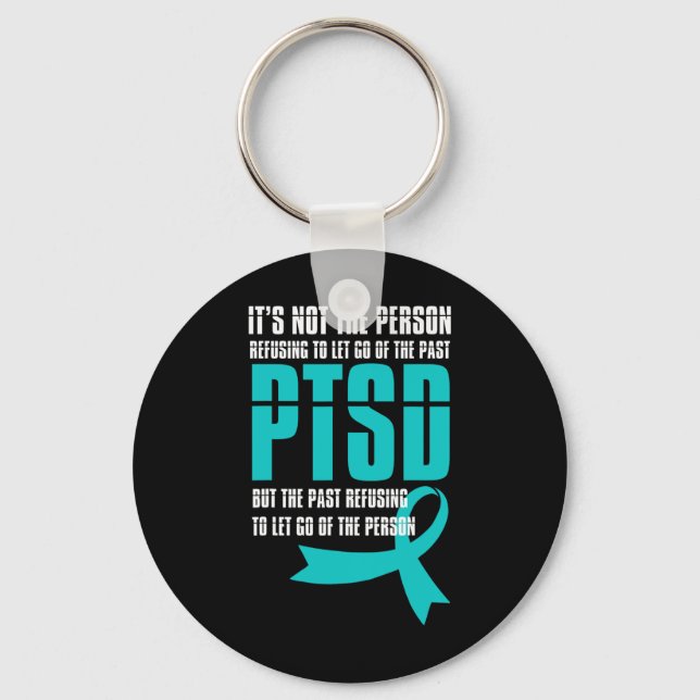 Ptsd Awareness Month Let Go Support Veterans Menta Key Ring (Front)