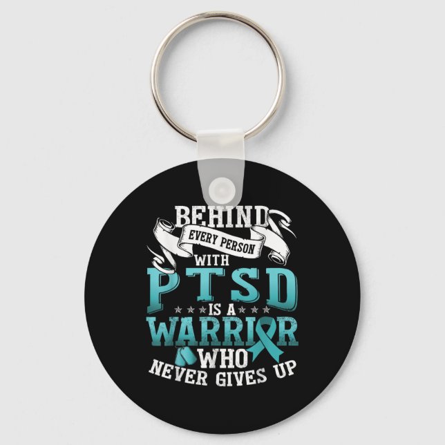Ptsd Awareness Month _ Posttraumatic Stress Disord Key Ring (Front)