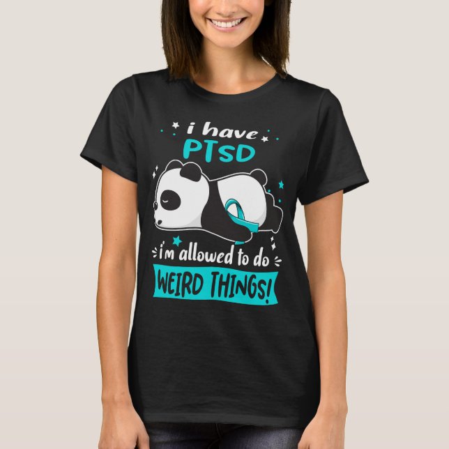 PTSD Awareness Month Ribbon Gifts T-Shirt (Front)