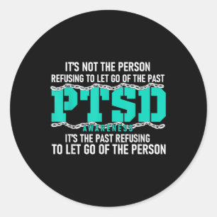 Ptsd Awareness Ptsd Awareness Teal Ribbon Classic Round Sticker