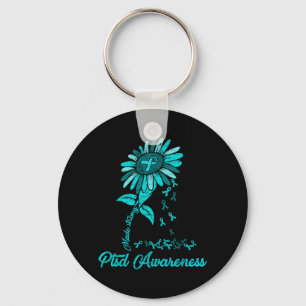 Ptsd Awareness Sunflower Post Traumatic Stress Key Ring
