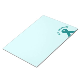 PTSD Awareness Teal Ribbon Notepad