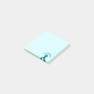 PTSD Awareness Teal Ribbon Post-it Notes