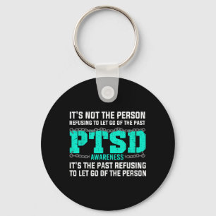 Ptsd Awareness Teal Ribbon Post Traumatic Stress Key Ring