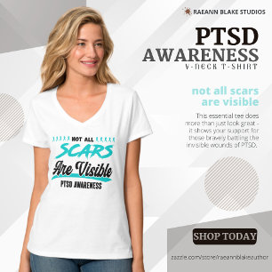 PTSD Awareness V-Neck T-Shirt