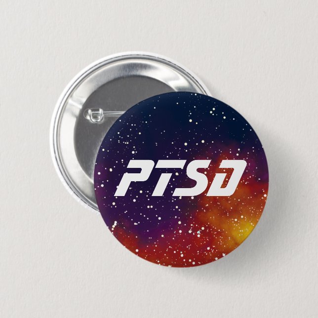 PTSD Customisable Galaxy Identity 6 Cm Round Badge (Front & Back)