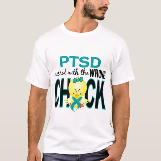 PTSD Messed With Wrong Chick T-Shirt (Front)