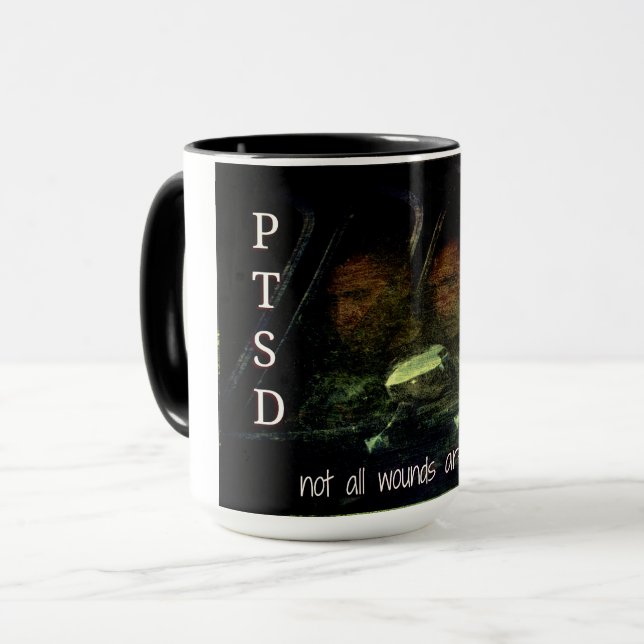 PTSD Not All Wounds are Visible Beverage Mug (Front Left)
