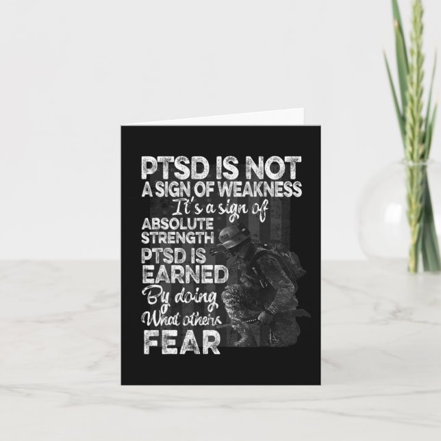 Ptsd Post-traumatic Stress Disorder Strength Aware Card (Front)