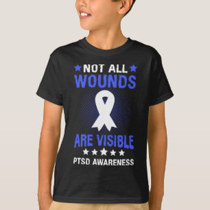 Ptsd Quote Teal Ribbon Awareness Day Depression Ve T-Shirt
