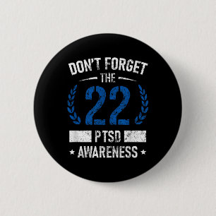 Ptsd Suicide Awareness American Veteran Soldier 22 6 Cm Round Badge