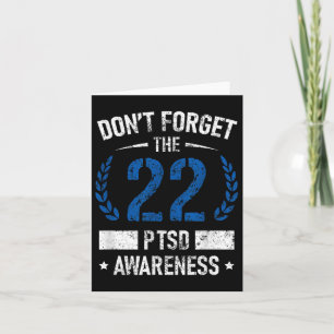Ptsd Suicide Awareness American Veteran Soldier 22 Card
