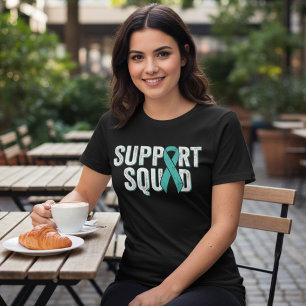 PTSD Support Squad Teal Ribbon Tri-Blend Shirt