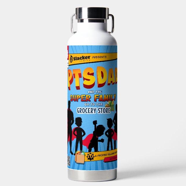 PTSDad - Water Bottle (Front)