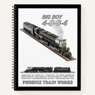 PTW Big Boy Locomotive College-Lined Notebook
