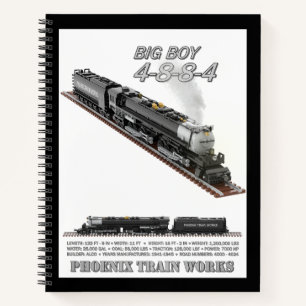 PTW Big Boy Locomotive Graph Paper Notebook