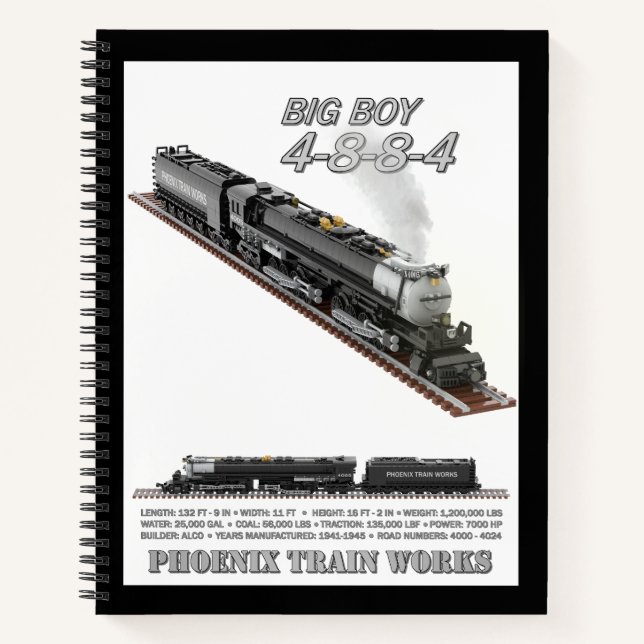 PTW Big Boy Locomotive Graph Paper Notebook (Front)