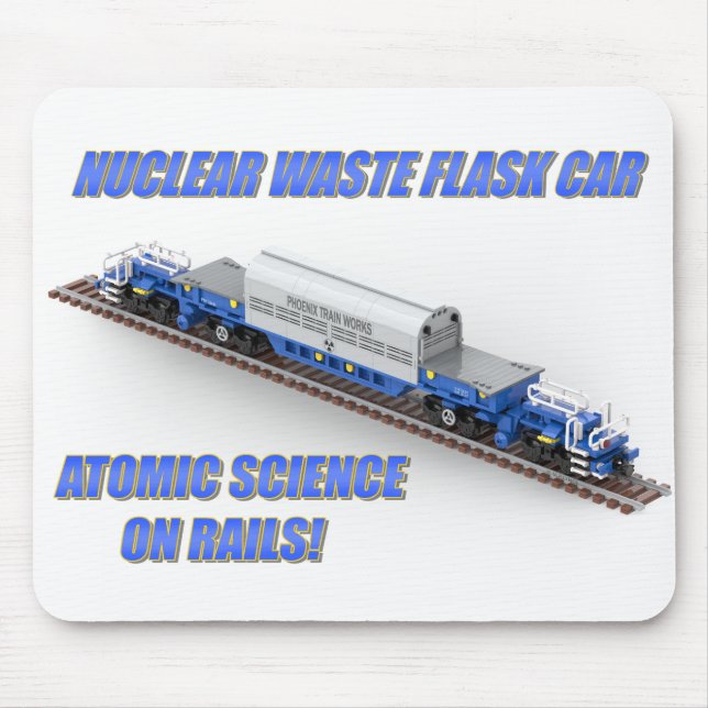 PTW British Nuclear Waste Flask Car T-Shirt Mouse Mat (Front)