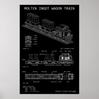 PTW Molten Ingot Train "Blueprint" Poster