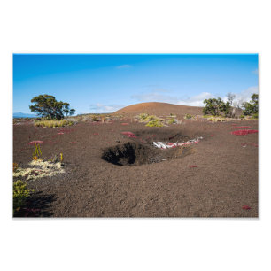 pu’u pua’i cinder cone along byron ledge trail photo print