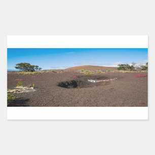 pu’u pua’i cinder cone along byron ledge trail  rectangular sticker