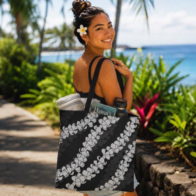 Puakenikeni hawaiian aloha print pattern tote bag (Creator Uploaded)