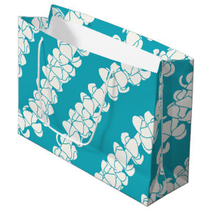 Puakenikeni leis on turquoise Tropical gift bag