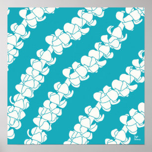 Puakenikeni on Teal Poster