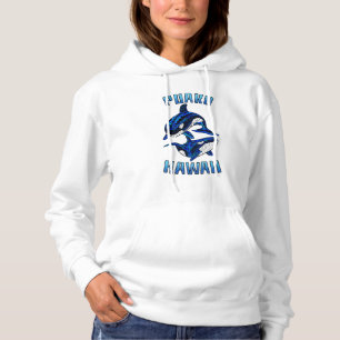 Puako Hawaii Vacation Tribal Whale Orcas Hoodie