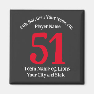 Pub Bar Grill Name Number Your Name Barbecue Magnet