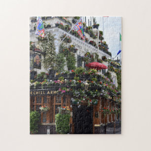 Pub Flowers Notting Hill London United Kingdom Jigsaw Puzzle