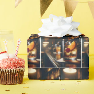 Pub Old Fashioned Cocktail Wrapping Paper