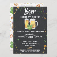 Pub Style Holiday Party Invitation