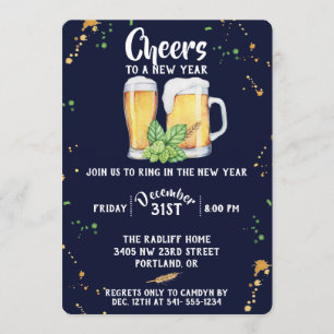 Pub Style New Year's Party Invitation