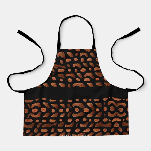 Pub theme nuts brown Watercolor Pattern Apron (Front)
