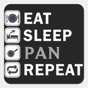 pubg-Eat Sleep Pan Repeat Square Sticker