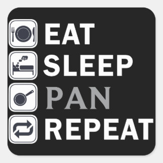 pubg-Eat Sleep Pan Repeat Square Sticker