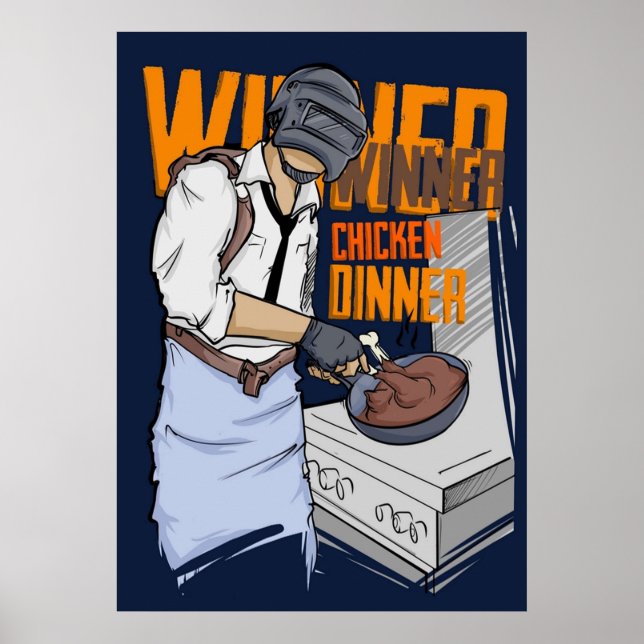 PUBG - Winner Winner Chicken Dinner Merchandise Poster (Front)