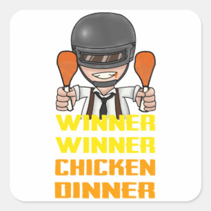 PUBG - Winner, Winner Chicken Dinner Square Sticker