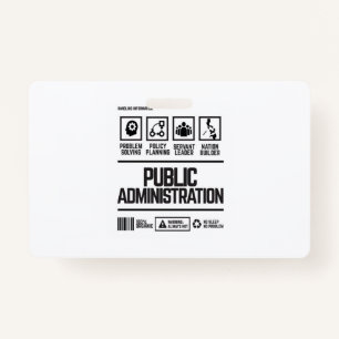 public administration ID badge