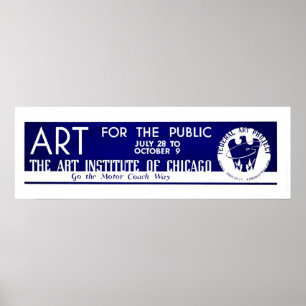 Public Art Chicago Exhibit - Vintage WPA Poster