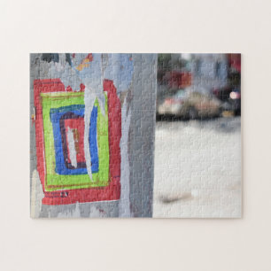 Public Art New York City Telephone Pole Graffiti Jigsaw Puzzle