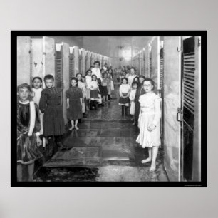 Public Bathhouse in NYC 1910 Poster