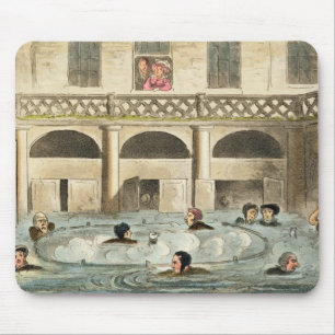 Public Bathing at Bath, or Stewing Alive, print pu Mouse Mat