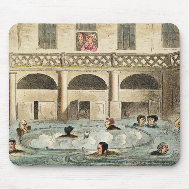 Public Bathing at Bath, or Stewing Alive, print pu Mouse Mat (Front)