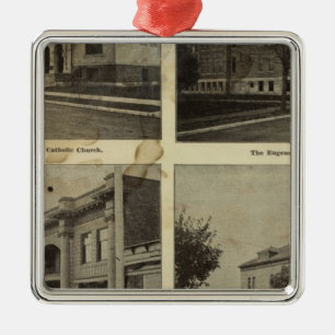 Public bldgs, Eugene, Oregon Metal Tree Decoration